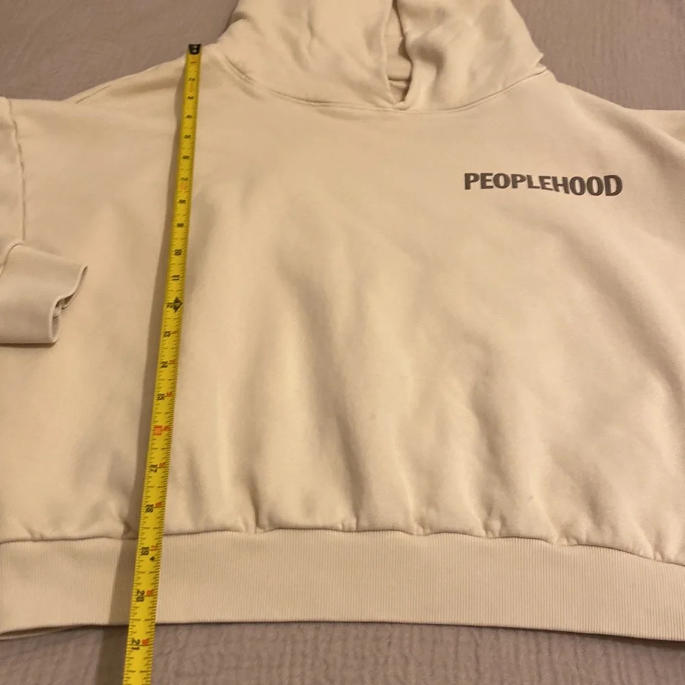 CROPPED PEOPLEHOODIE IN BONE . Size M